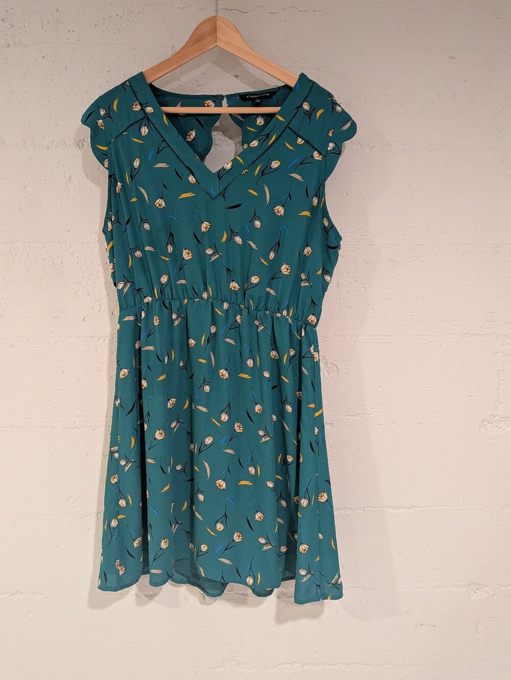 41 Hawthorn Green Tulip Floral Print Sleeveless Summer Dress Boho Cottage XL